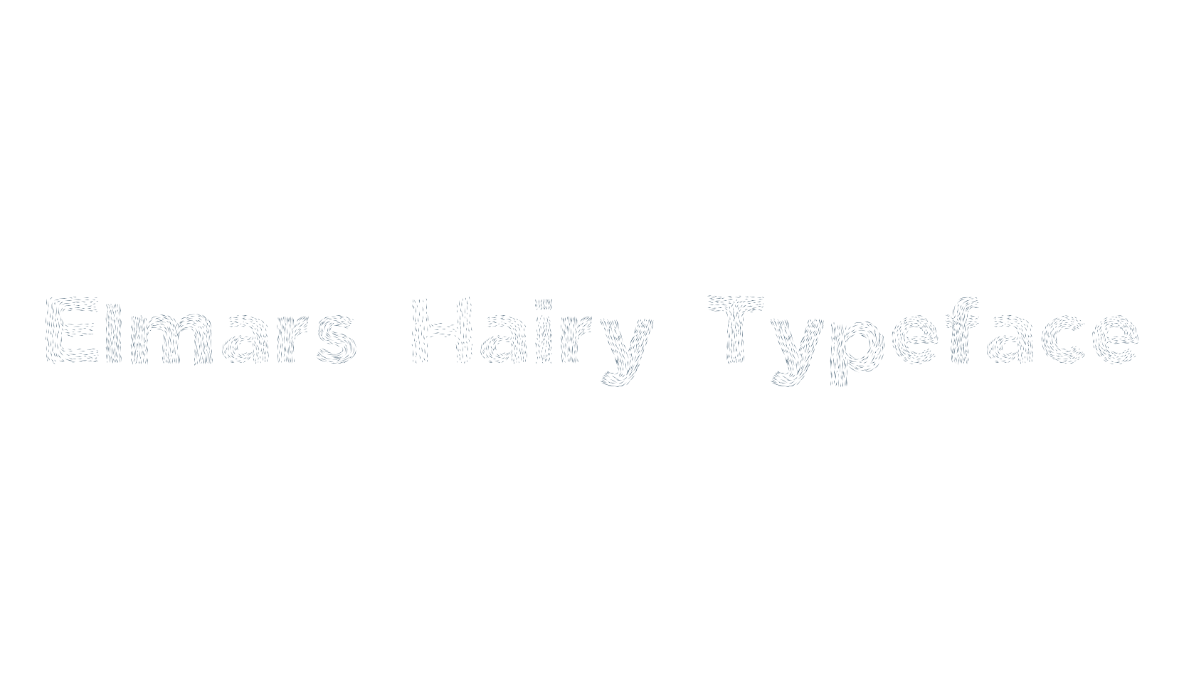 Elmars Hairy Typeface, fancy decorative font preview