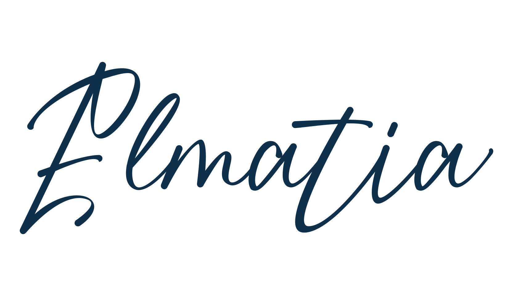 Elmatia, script handwritten fancy decorative calligraphy font preview