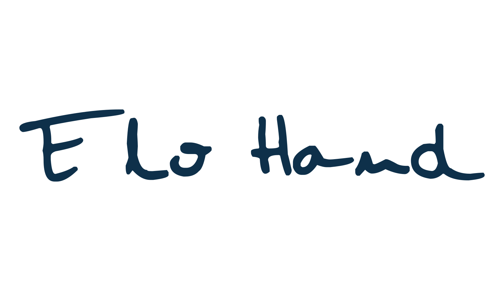Elo Hand, script handwritten fancy decorative calligraphy font preview