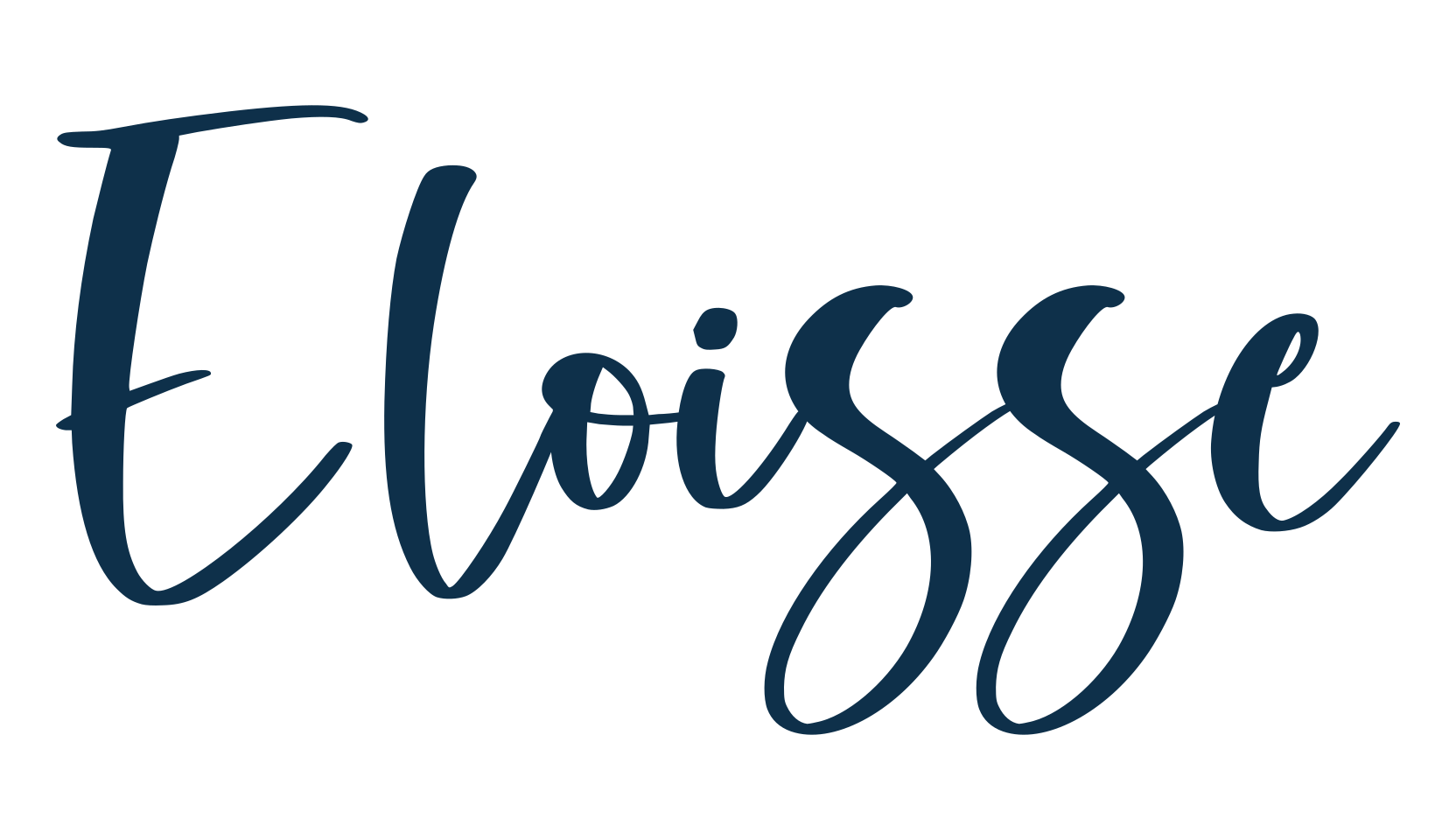 Eloisse, script handwritten fancy decorative calligraphy font preview