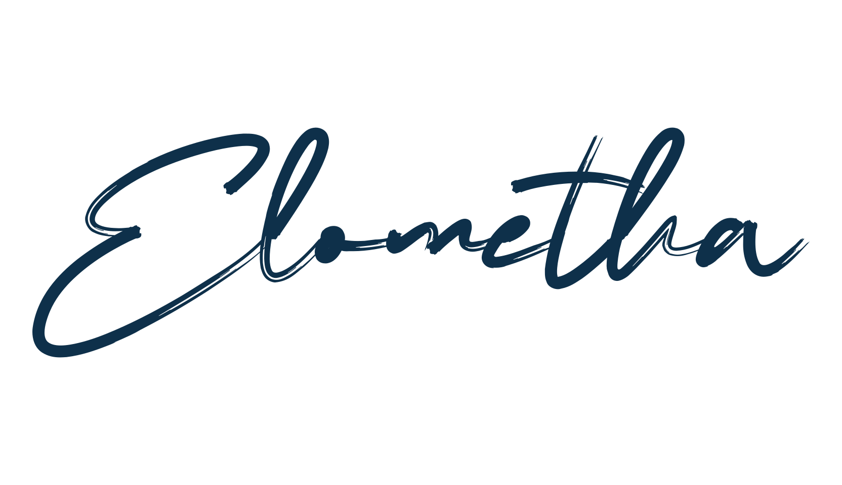 Elometha, script brush fancy decorative calligraphy font preview