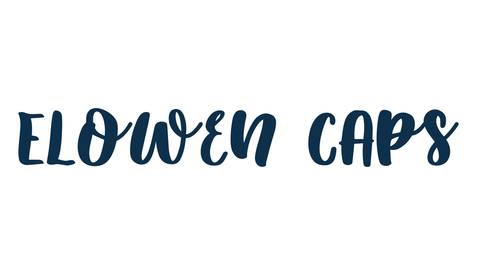 Elowen Caps, script brush fancy decorative calligraphy font preview