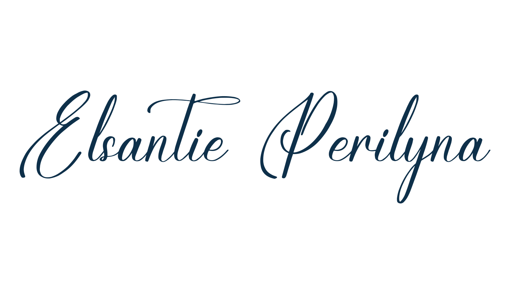 Elsantie Perilyna, script handwritten fancy decorative calligraphy font preview