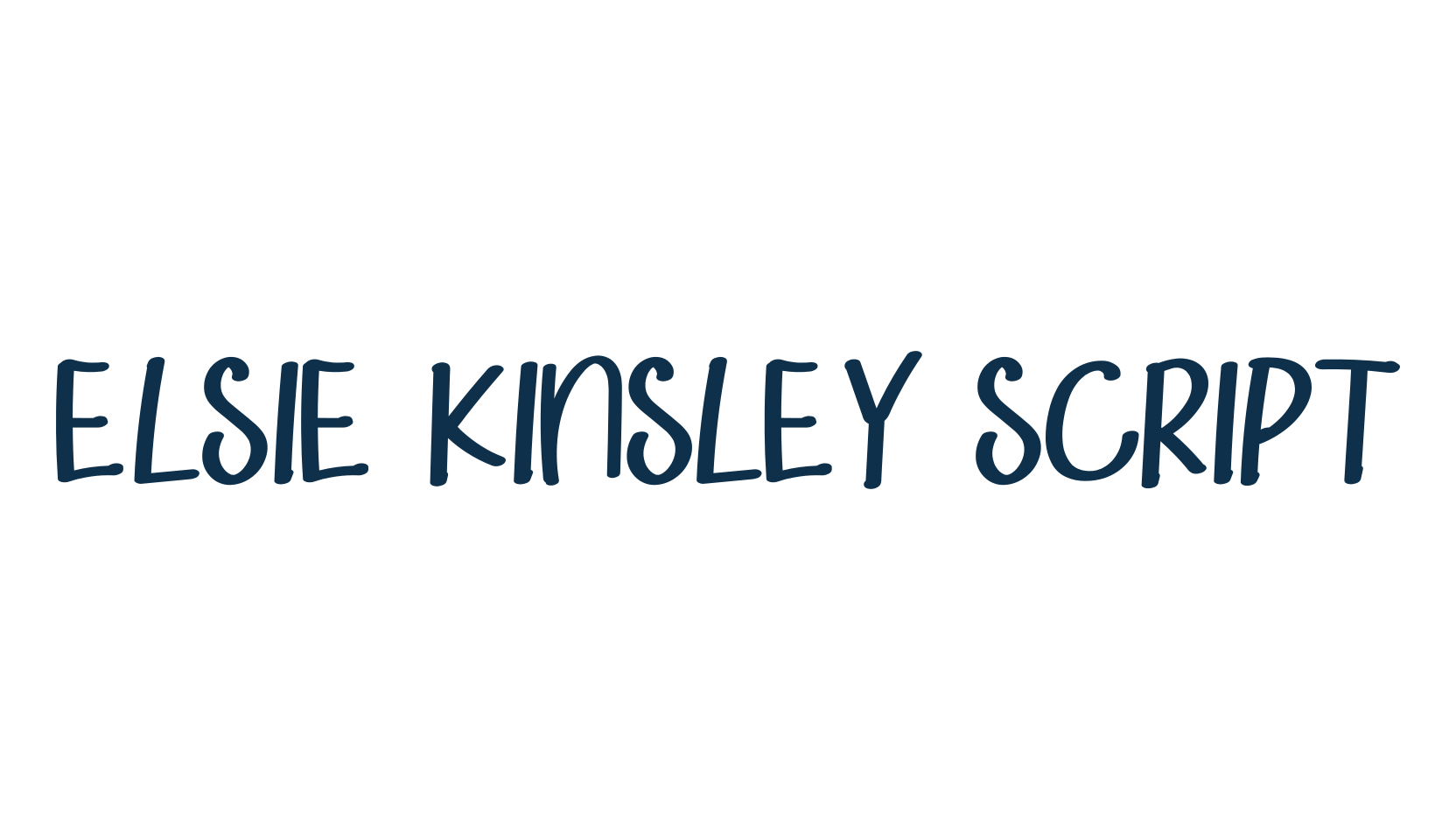 Elsie Kinsley Script, script handwritten fancy decorative calligraphy font preview