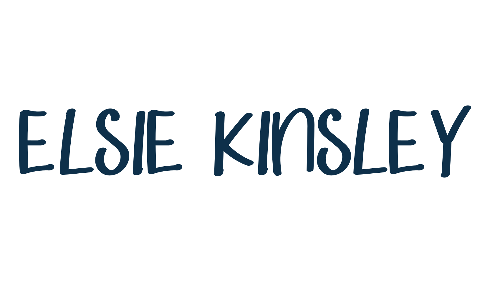Elsie Kinsley, script handwritten fancy decorative calligraphy font preview