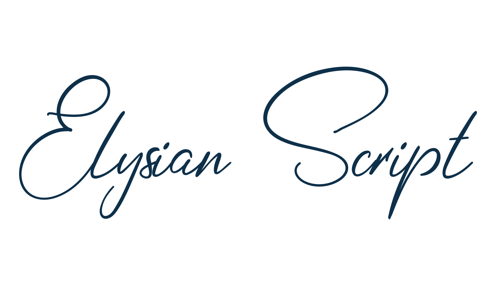 Elysian Script, calligraphy font preview
