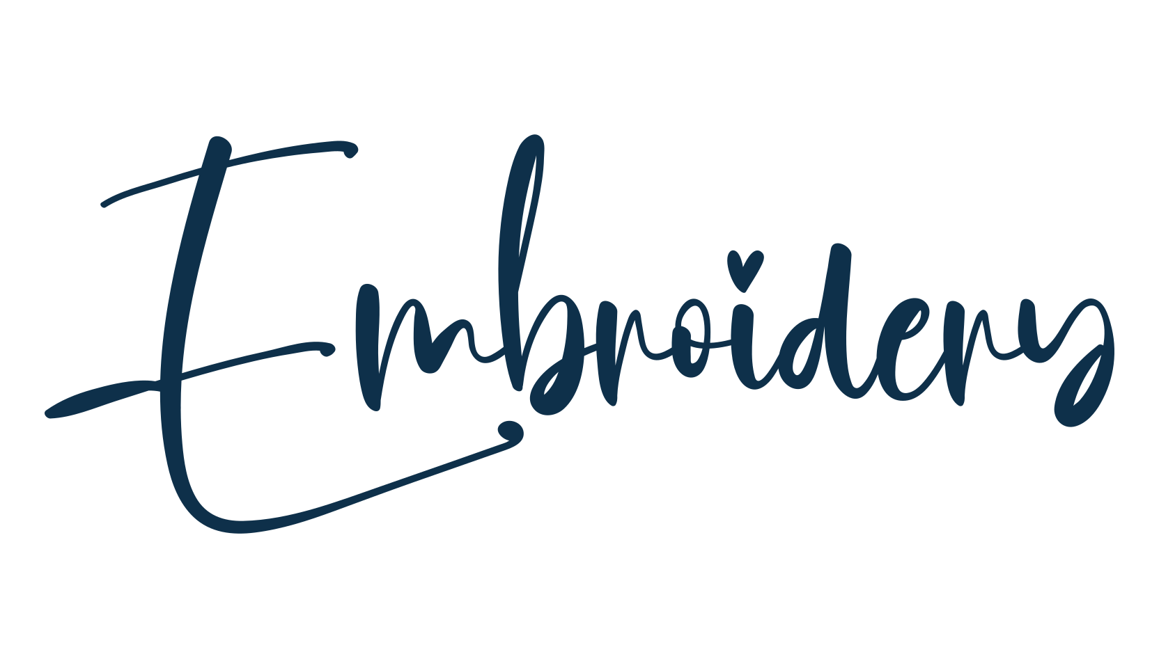 Embroidery, handwriting font preview