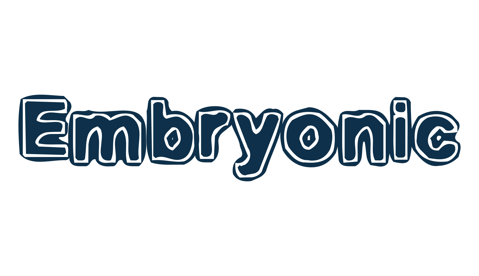 Embryonic, eroded font preview