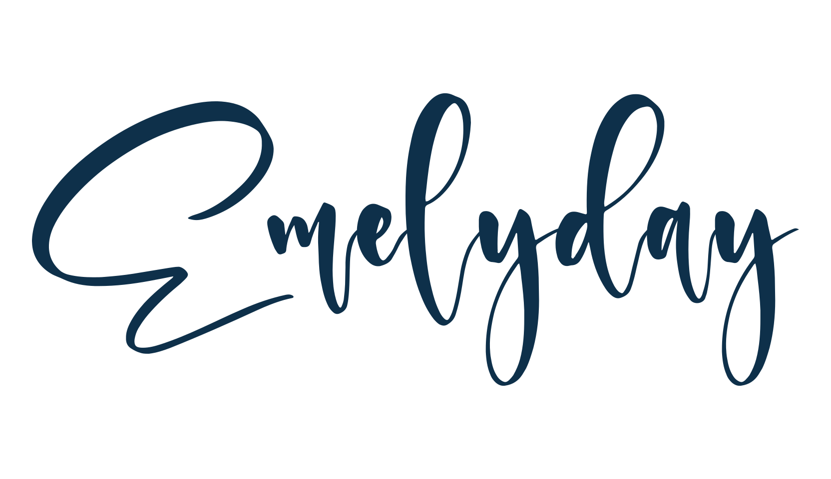 Emelyday, script calligraphy fancy decorative font preview