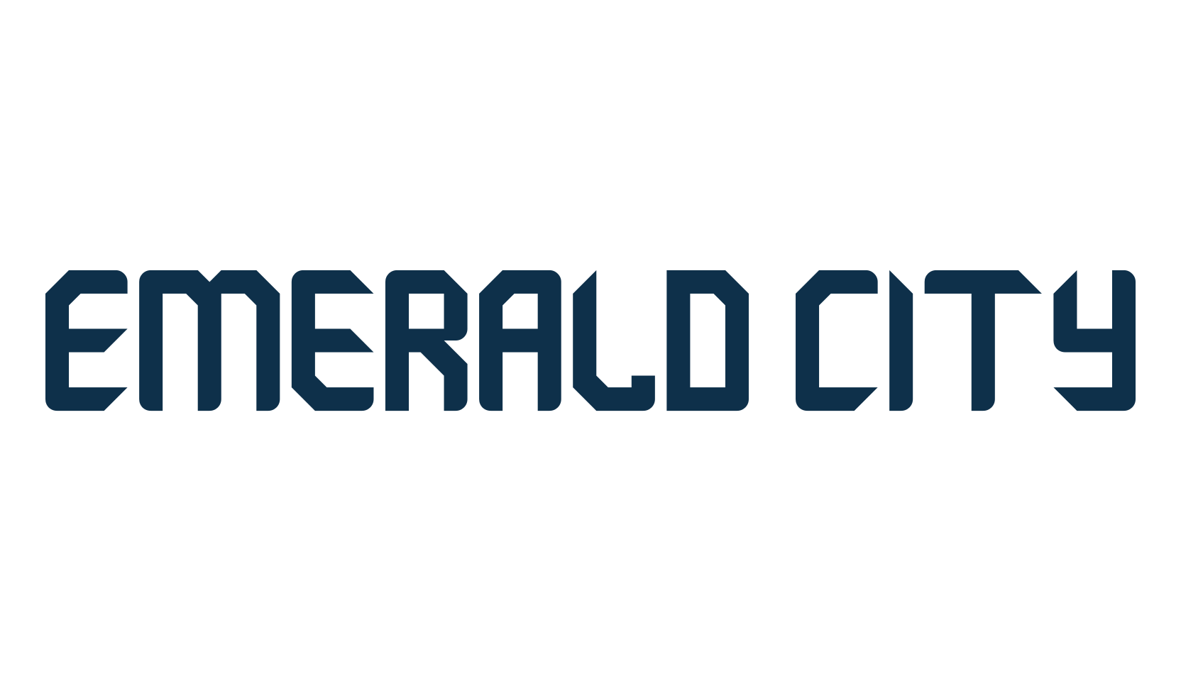 Emerald City, techno sci-fi font preview