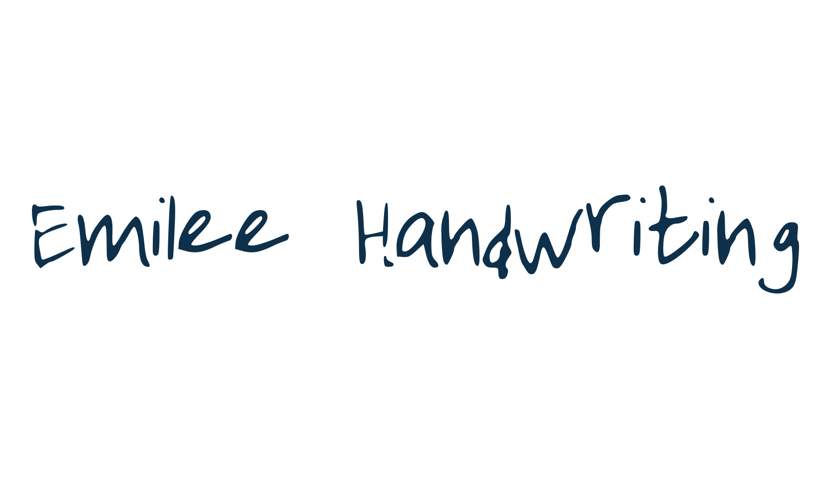 Emilee Handwriting, script handwritten fancy decorative calligraphy font preview