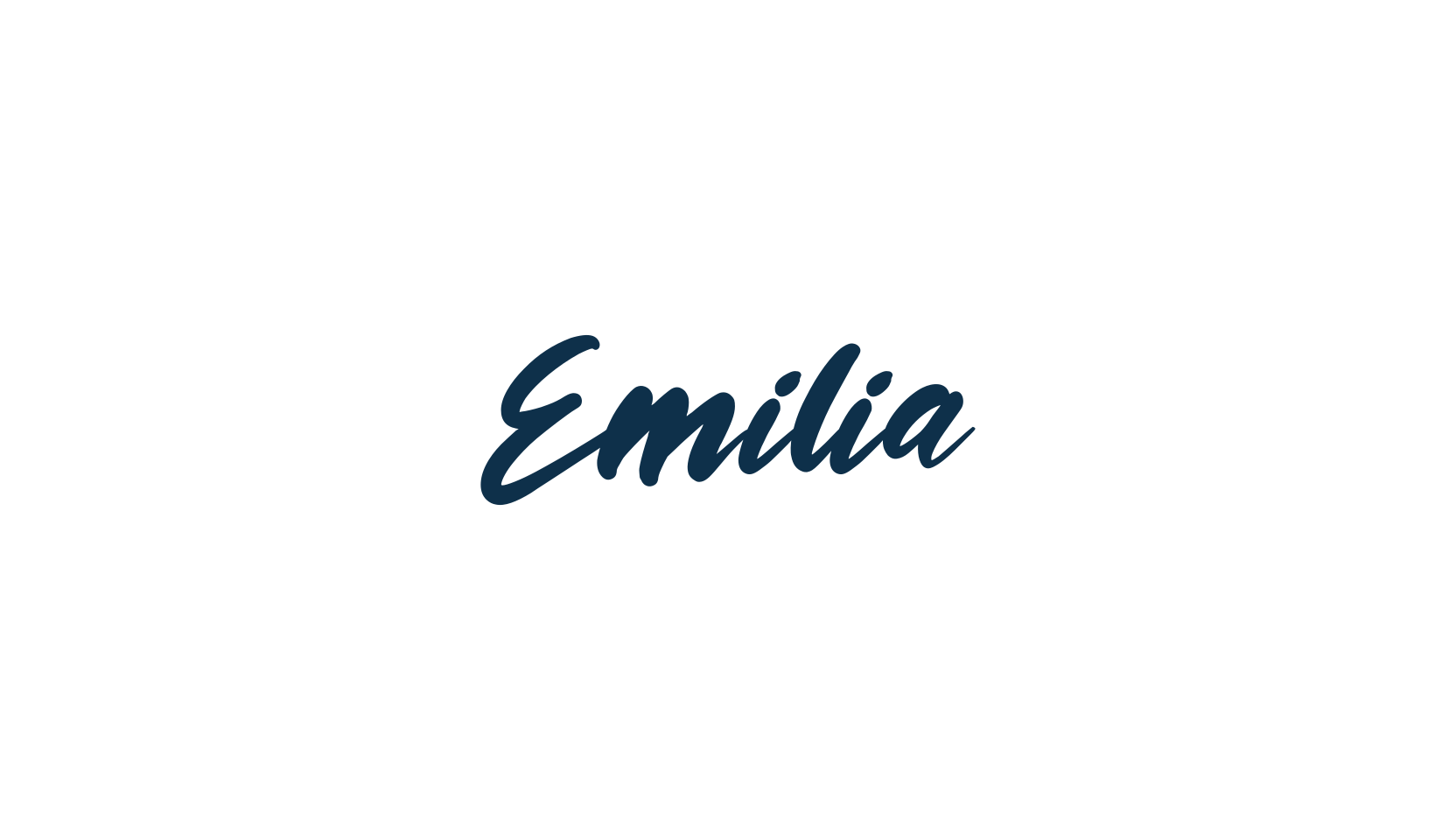 Emilia, brush font preview