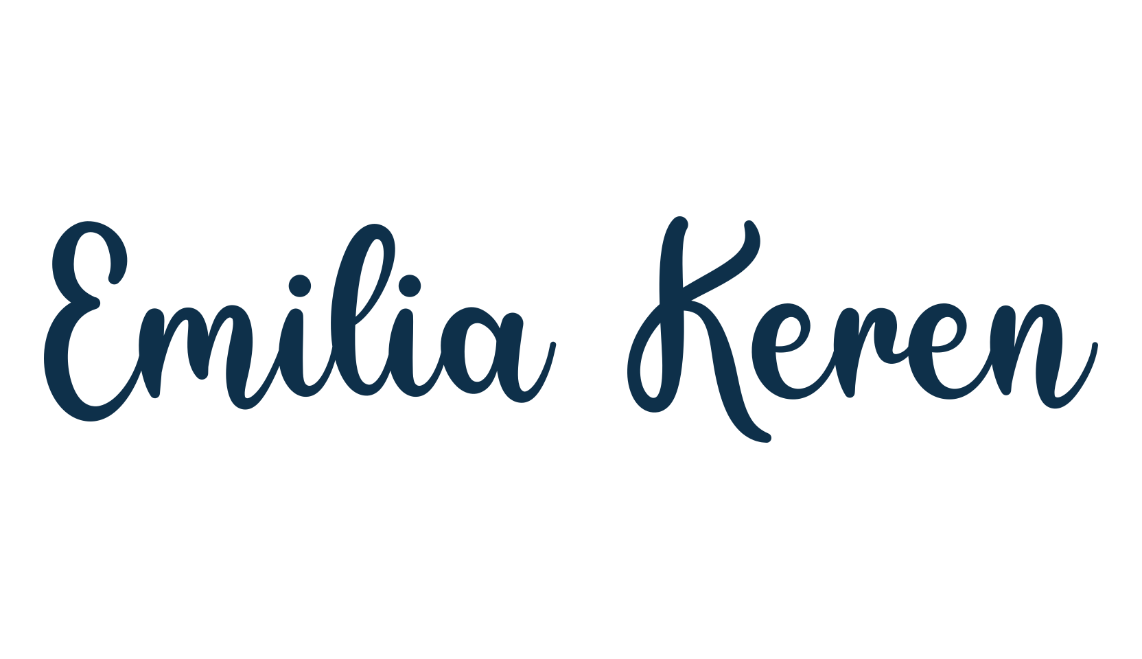 Emilia Keren, script calligraphy fancy decorative font preview