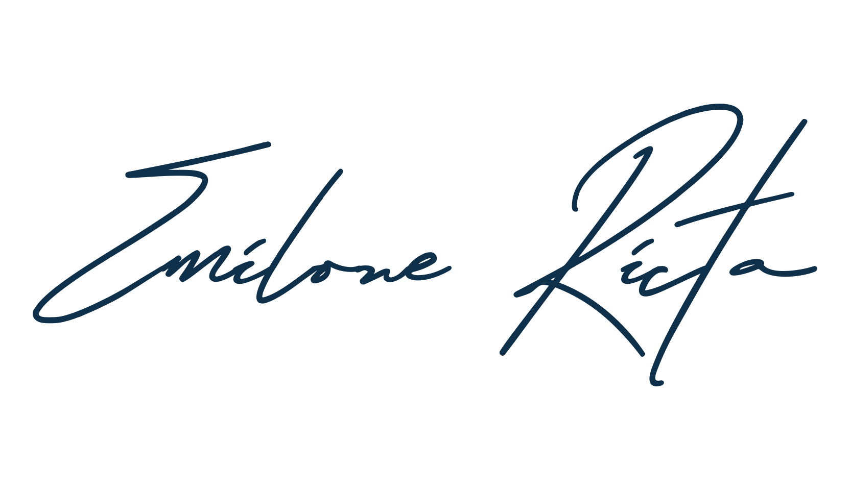 Emilone Ricta, script handwritten fancy decorative calligraphy font preview