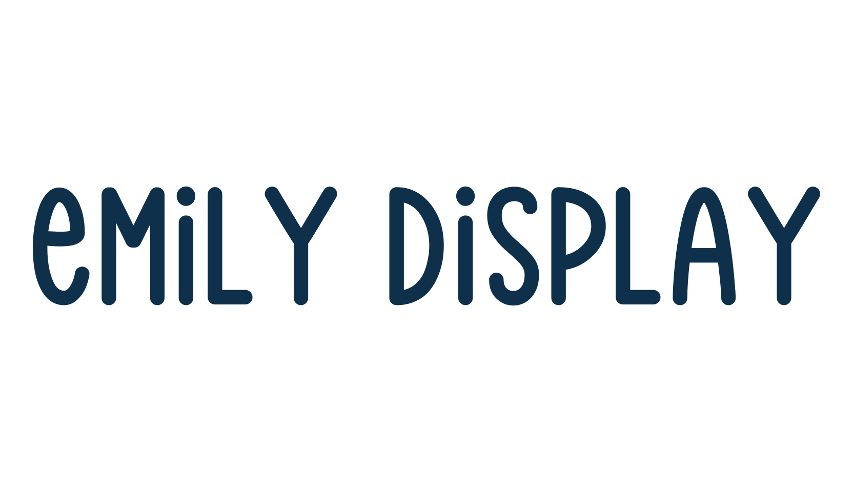 Emily Display, fancy decorative font preview
