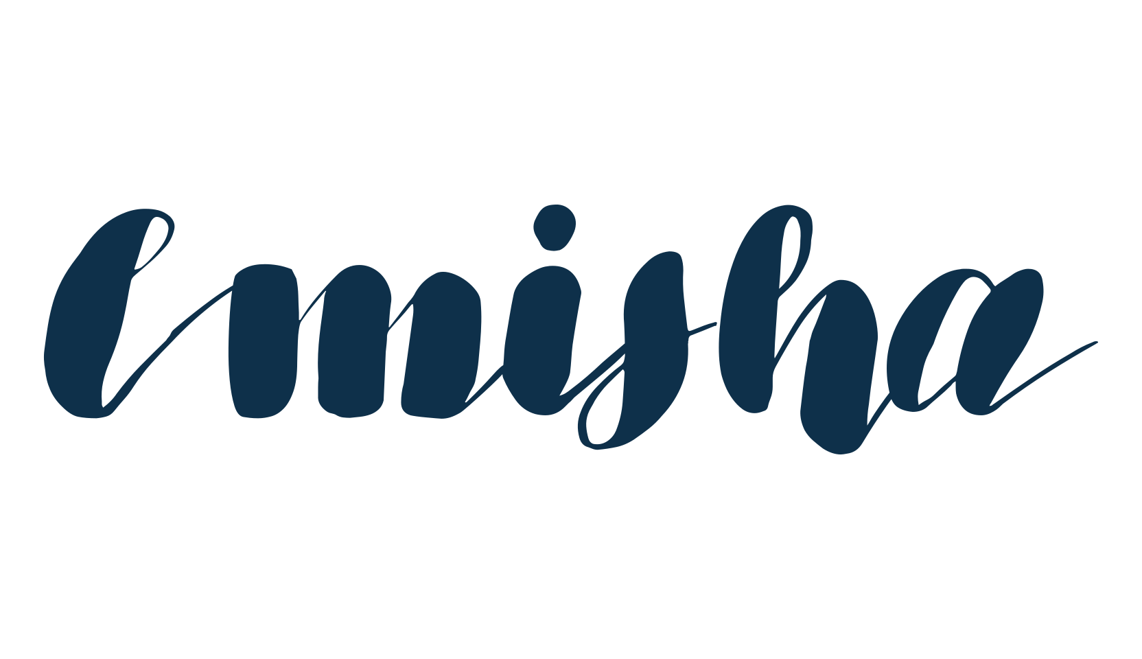 Emisha, brush font preview