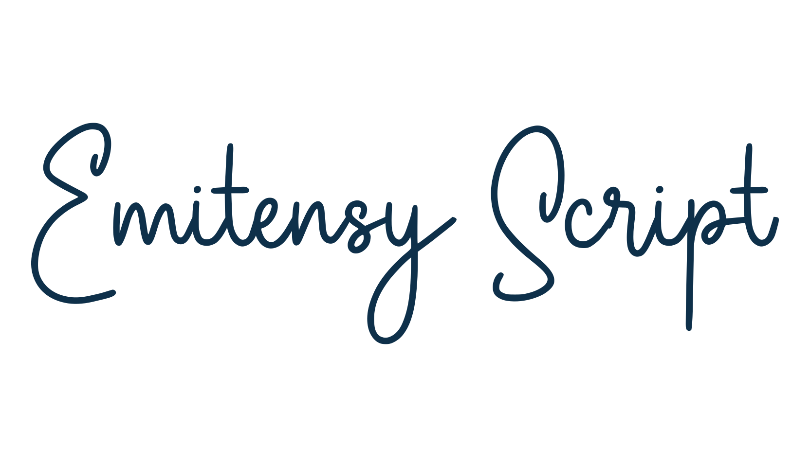 Emitensy Script, handwriting font preview
