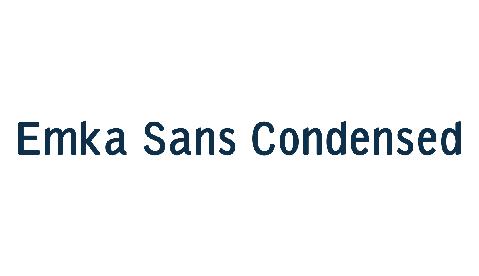 Emka Sans Condensed, basic sans serif font preview