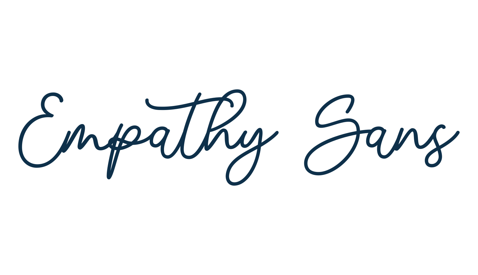Empathy Sans, fancy decorative font preview