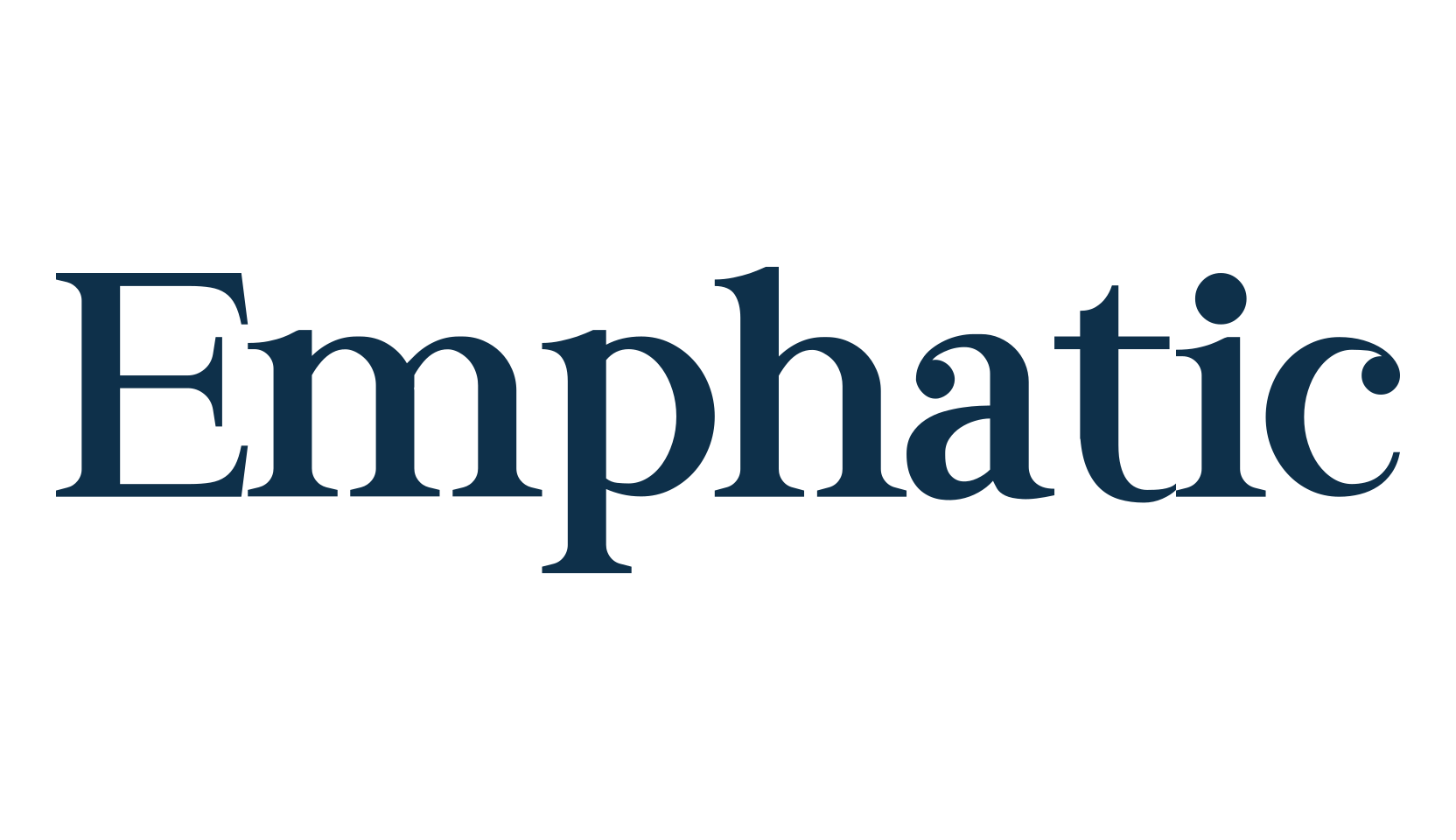 Emphatic, basic serif font preview