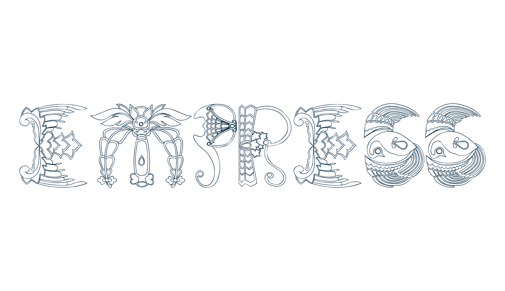 Empress, decorative font preview