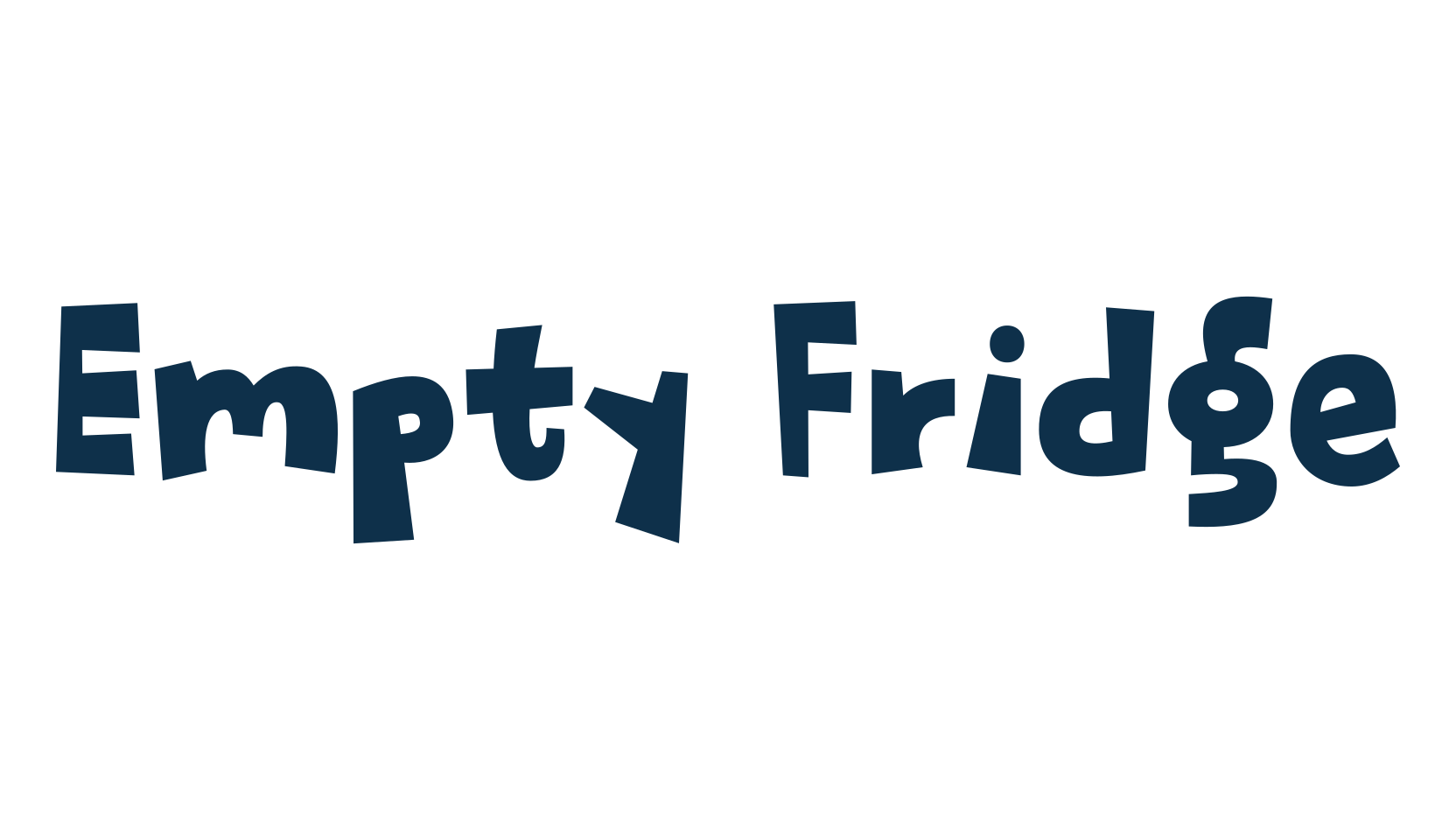 Empty Fridge, fancy cartoon decorative font preview