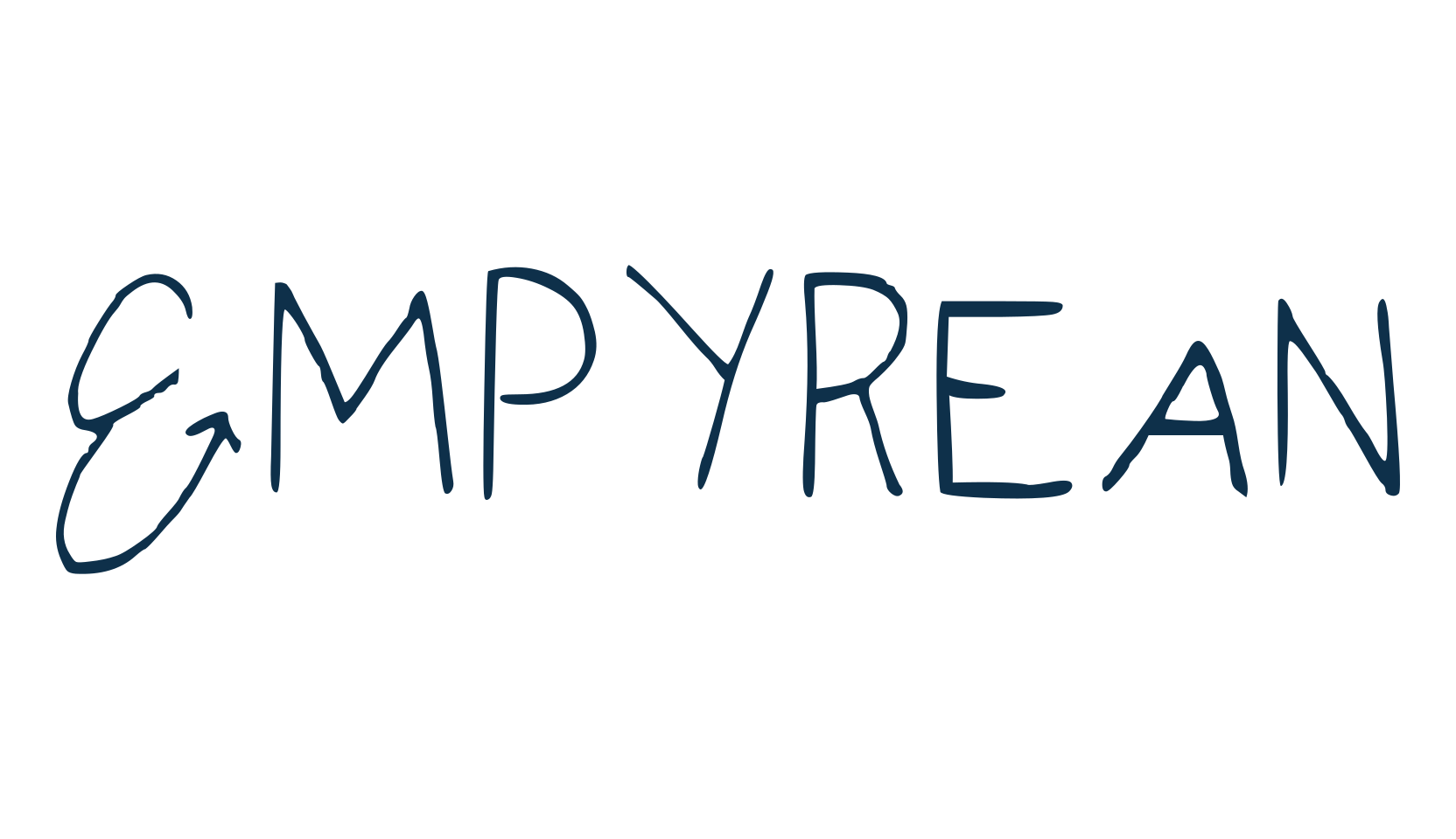 Empyrean, script handwritten fancy decorative calligraphy font preview