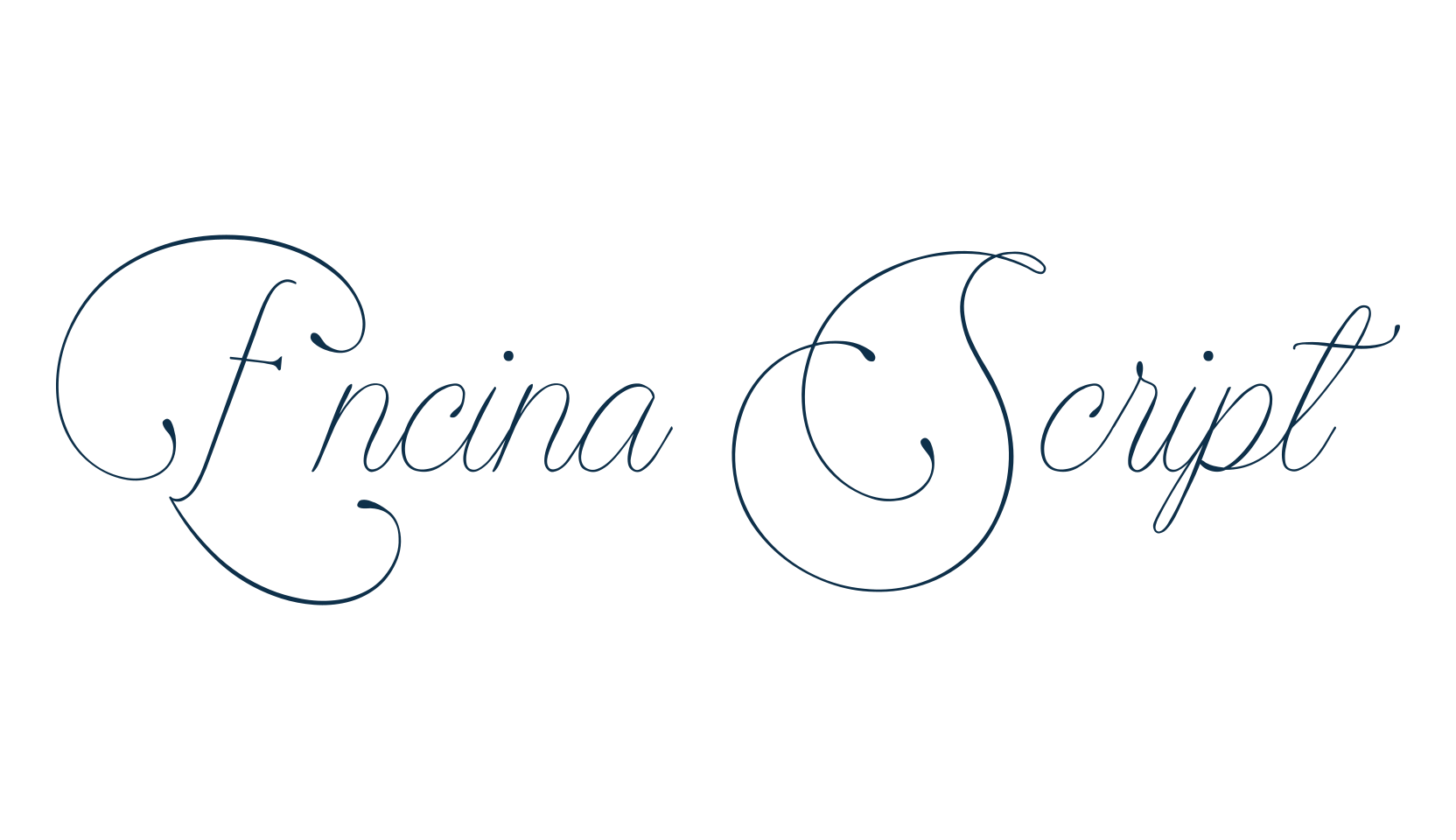 Encina Script, calligraphy font preview