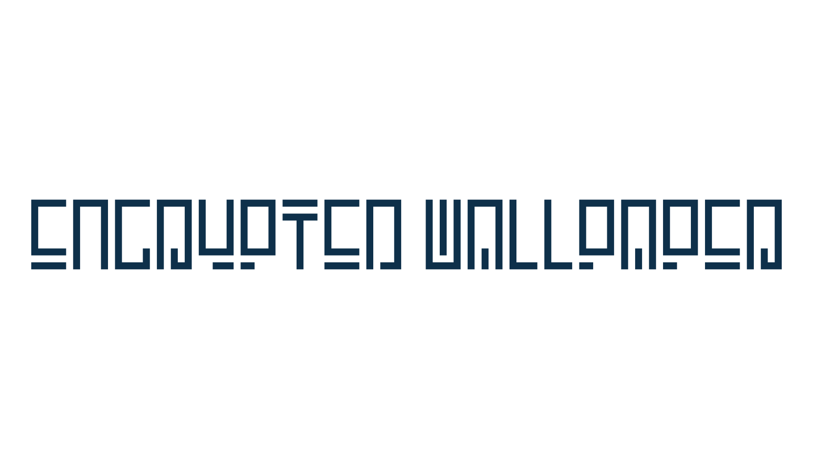 Encrypted Wallpaper, techno square sci-fi font preview