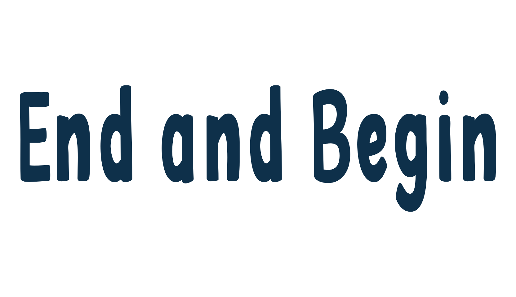 End and Begin, fancy various decorative font preview