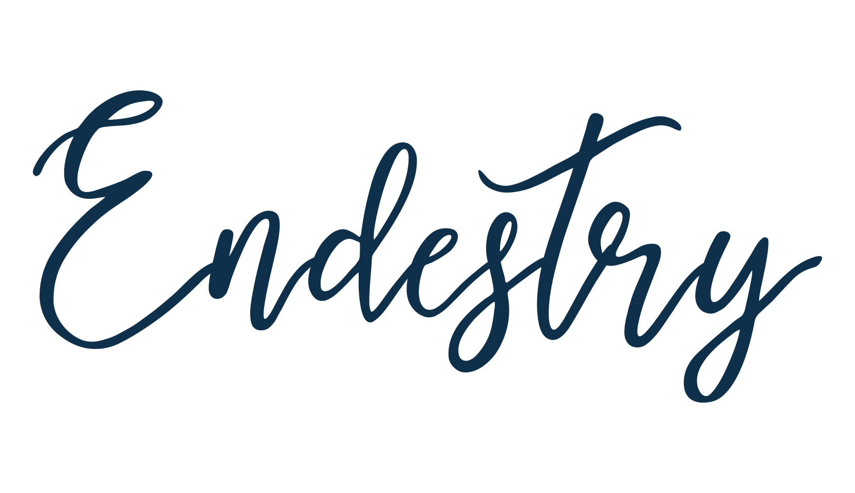 Endestry, script calligraphy fancy decorative font preview