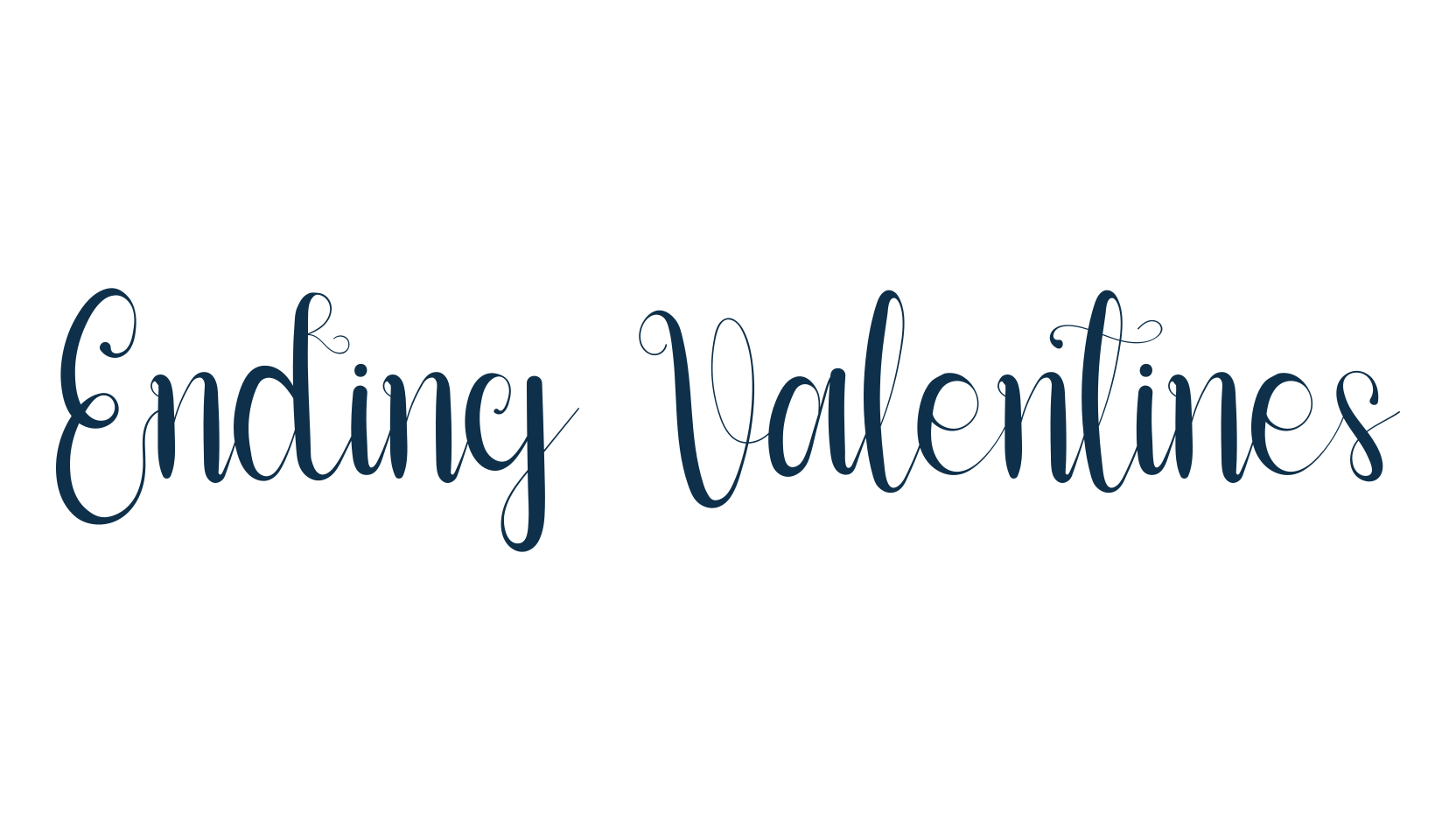 Ending Valentines, calligraphy font preview