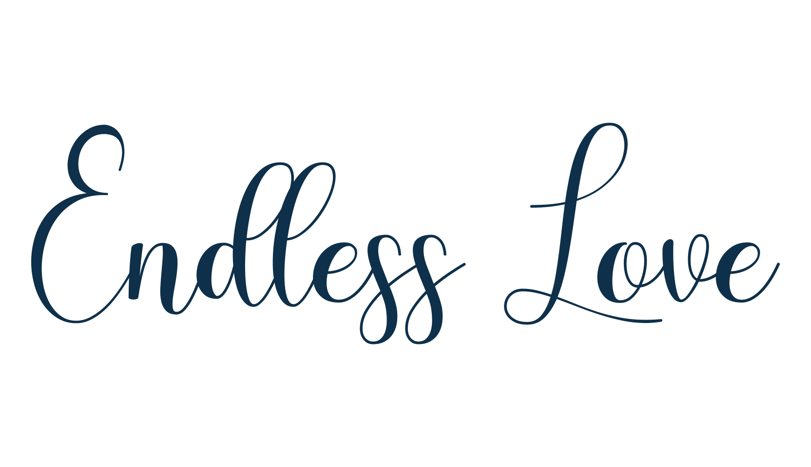 Endless Love (endless-love), calligraphy font preview