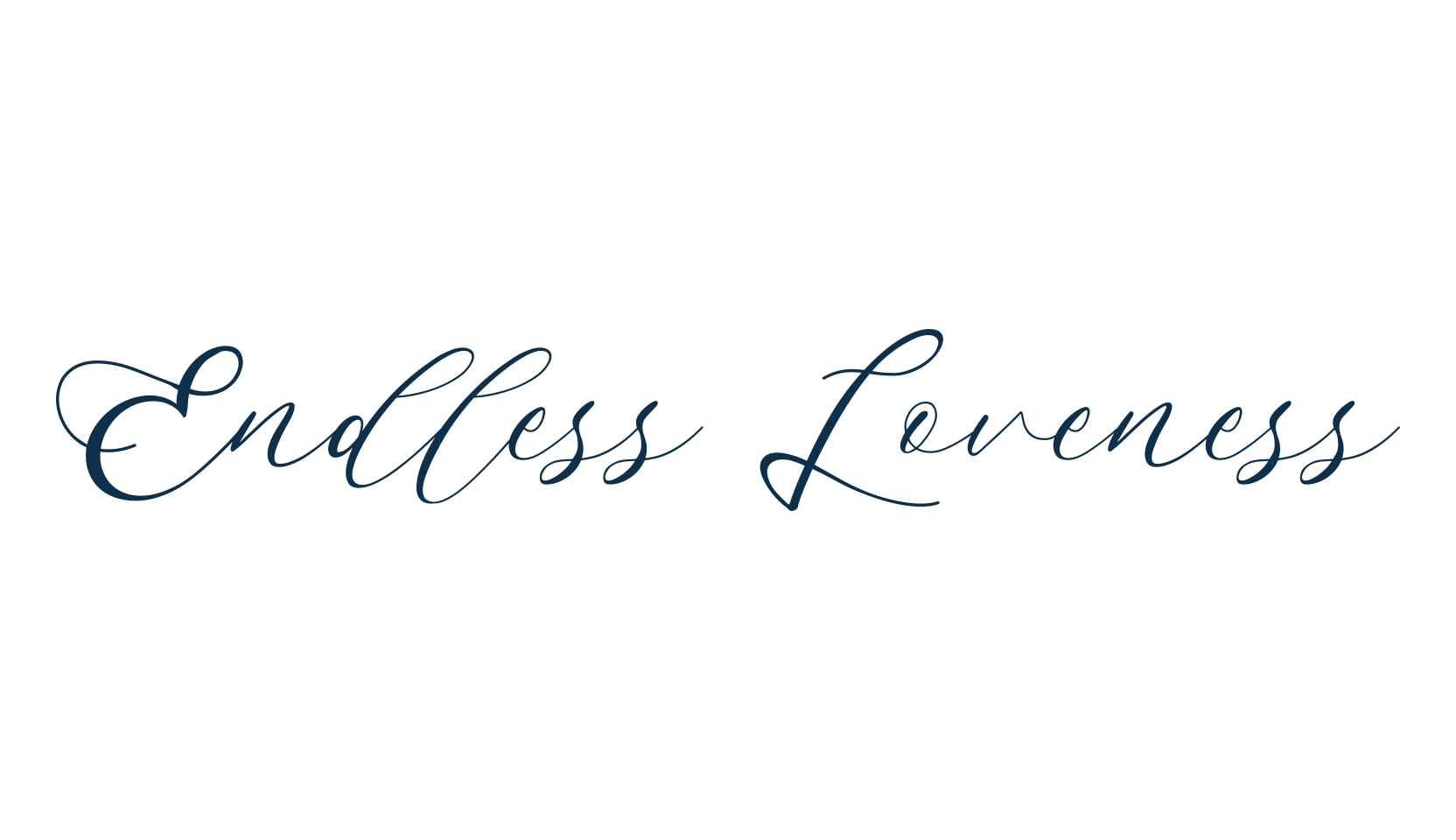 Endless Loveness, script calligraphy fancy decorative font preview