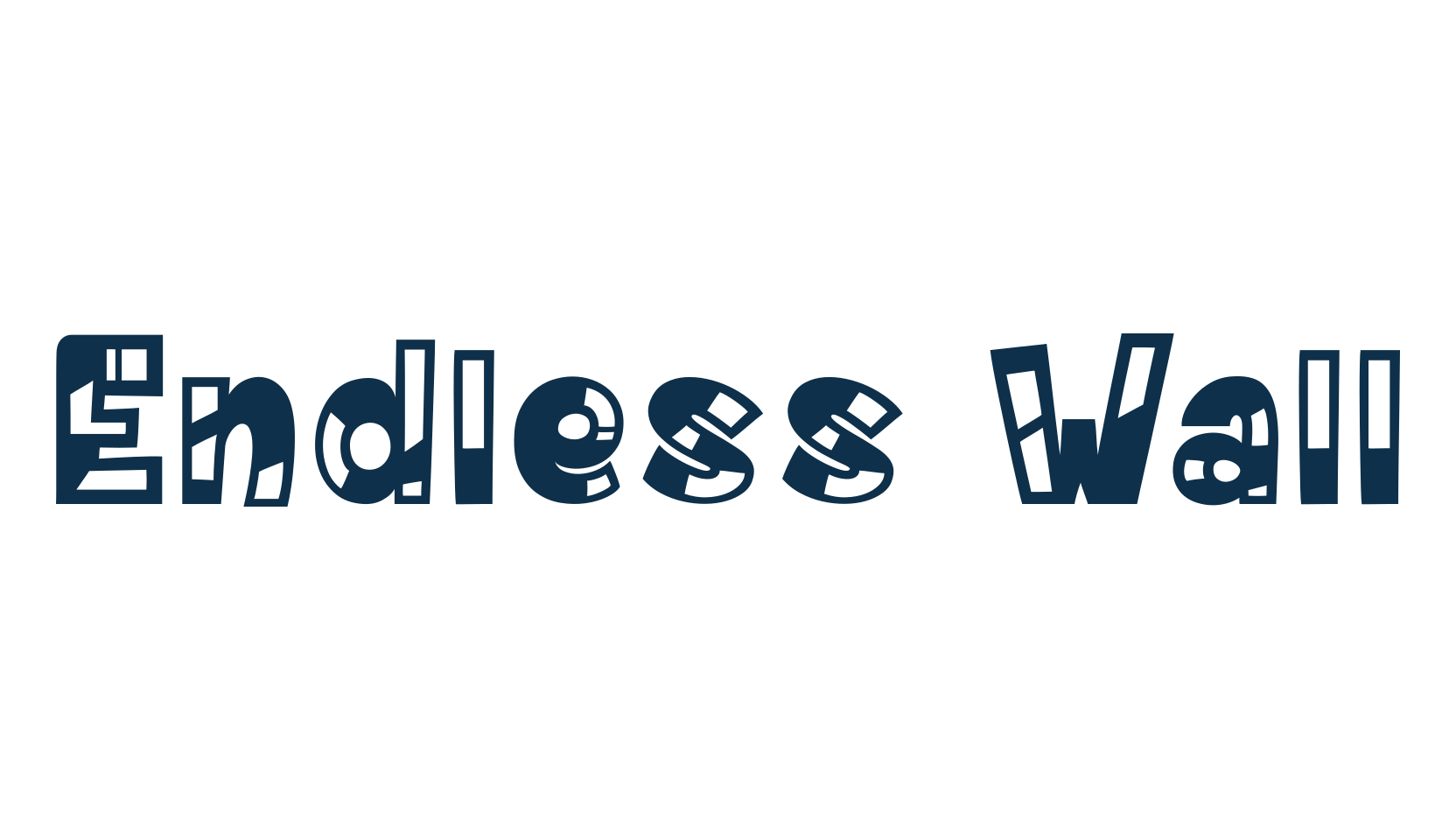 Endless Wall, decorative font preview