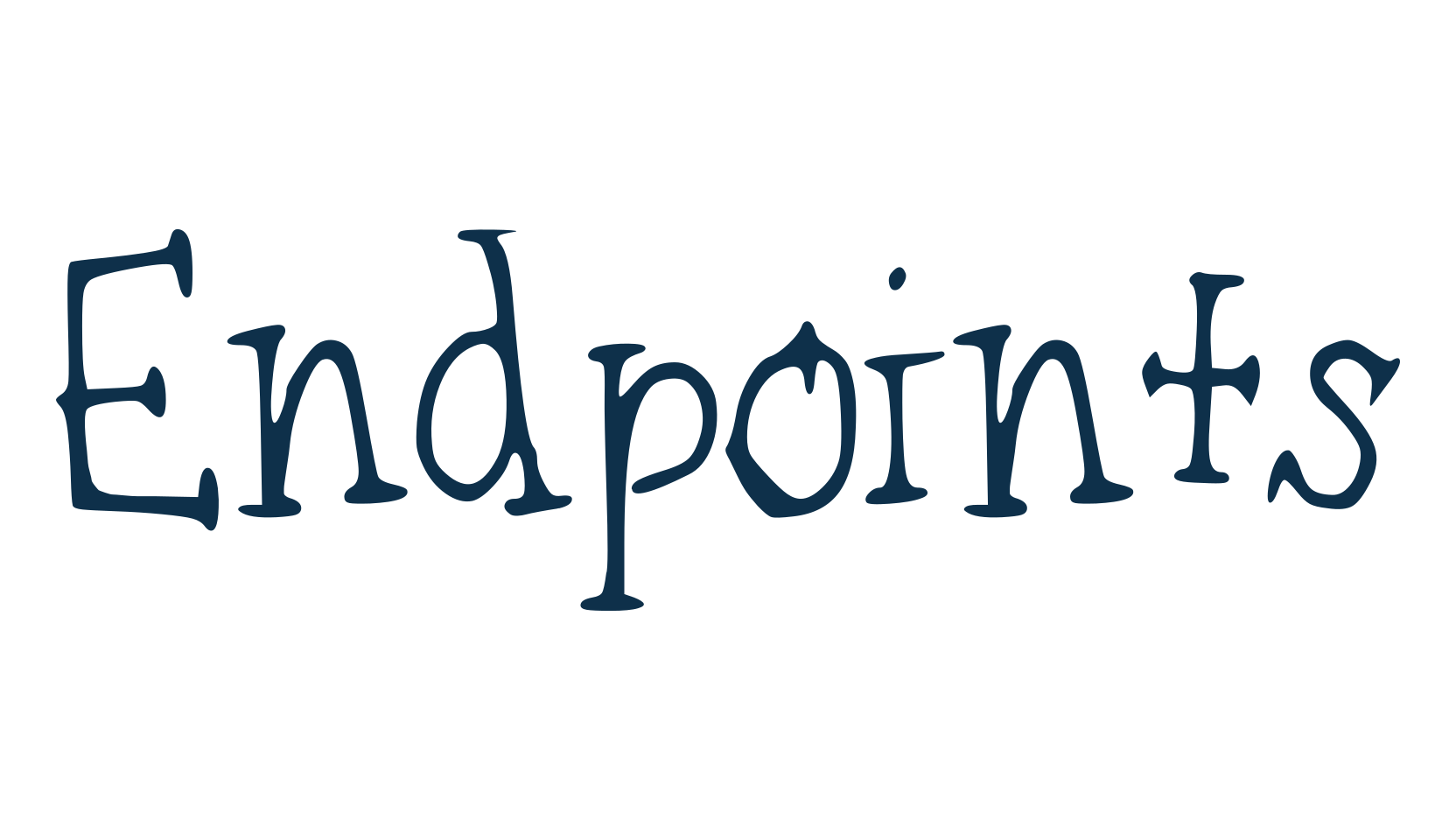 Endpoints, fancy cartoon decorative font preview