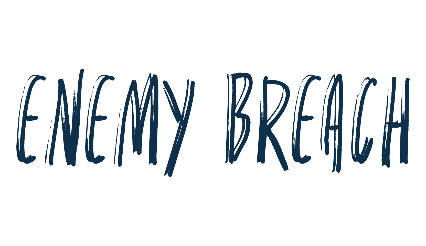 Enemy Breach, script brush fancy decorative calligraphy font preview