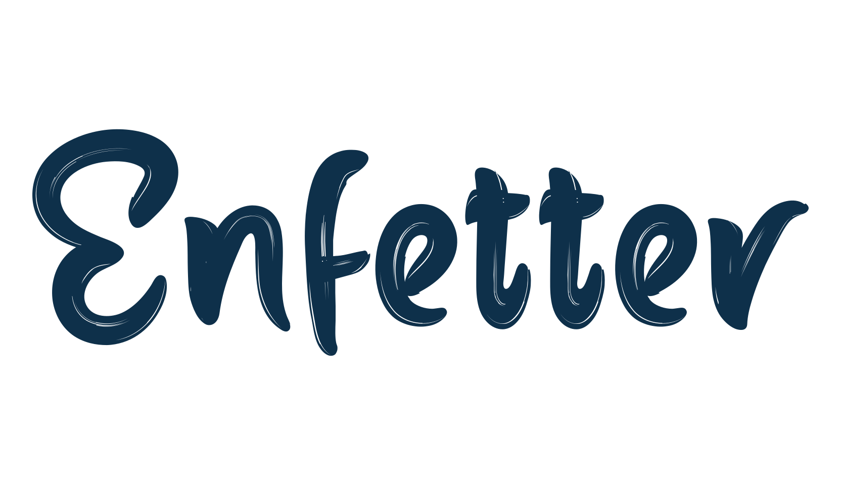 Enfetter, script brush fancy decorative calligraphy font preview