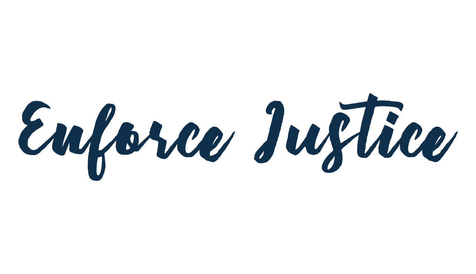 Enforce Justice, brush font preview