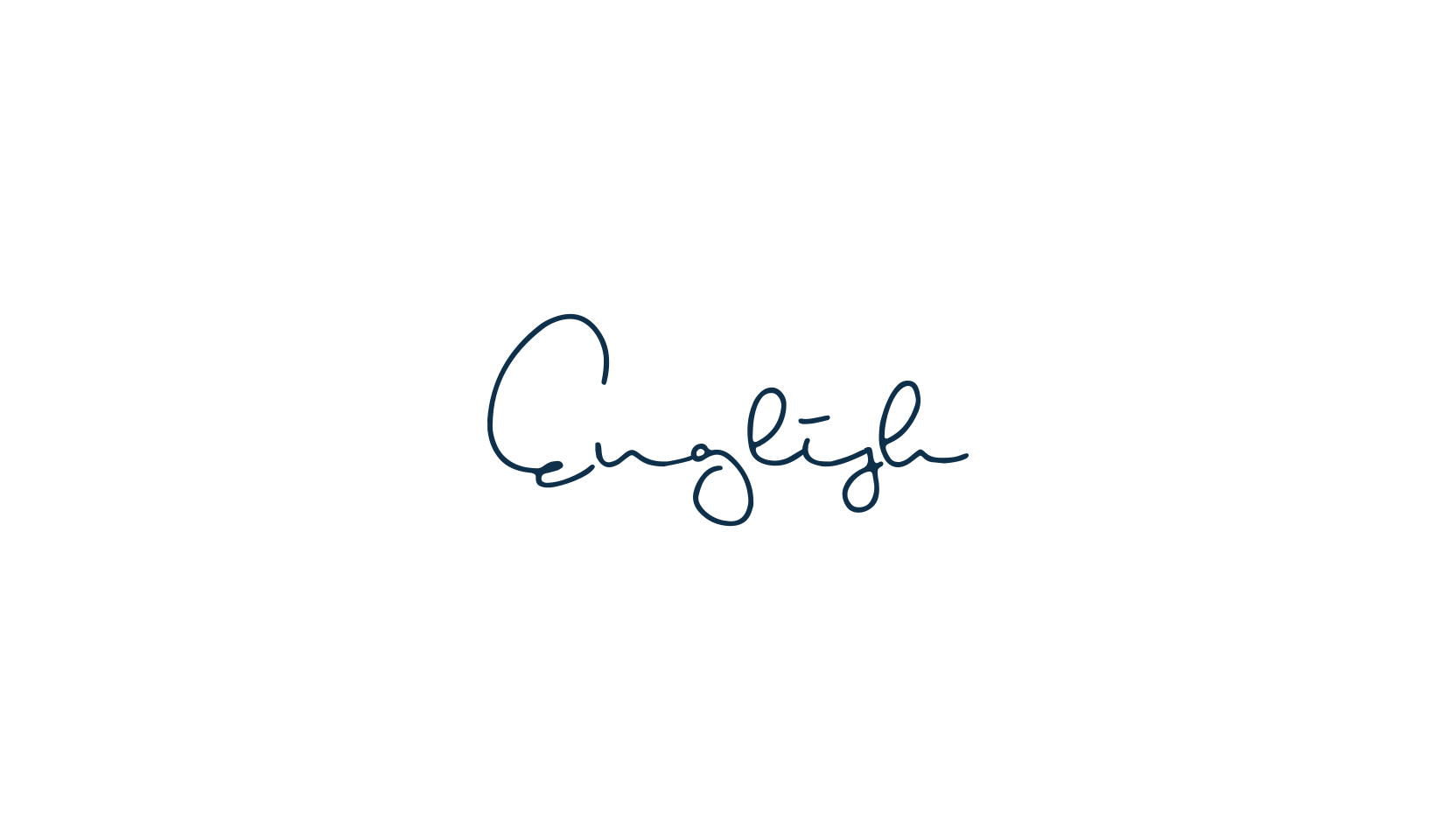 English, handwriting font preview