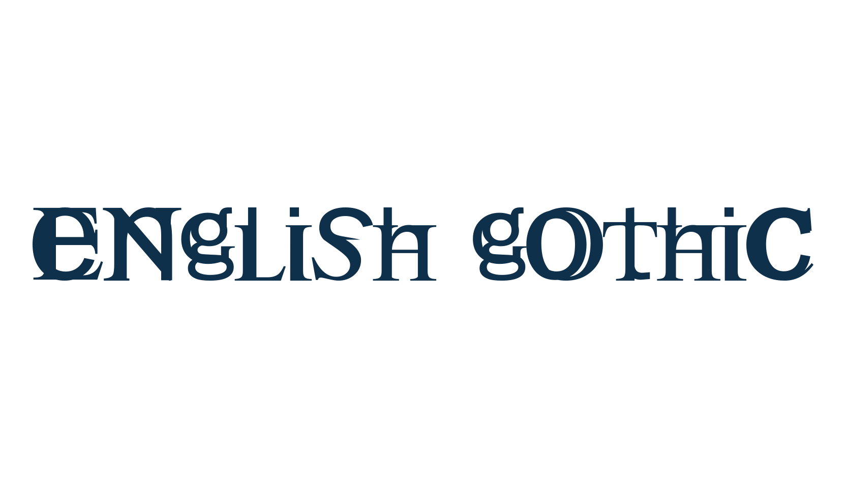 English Gothic, fancy various gothic font preview