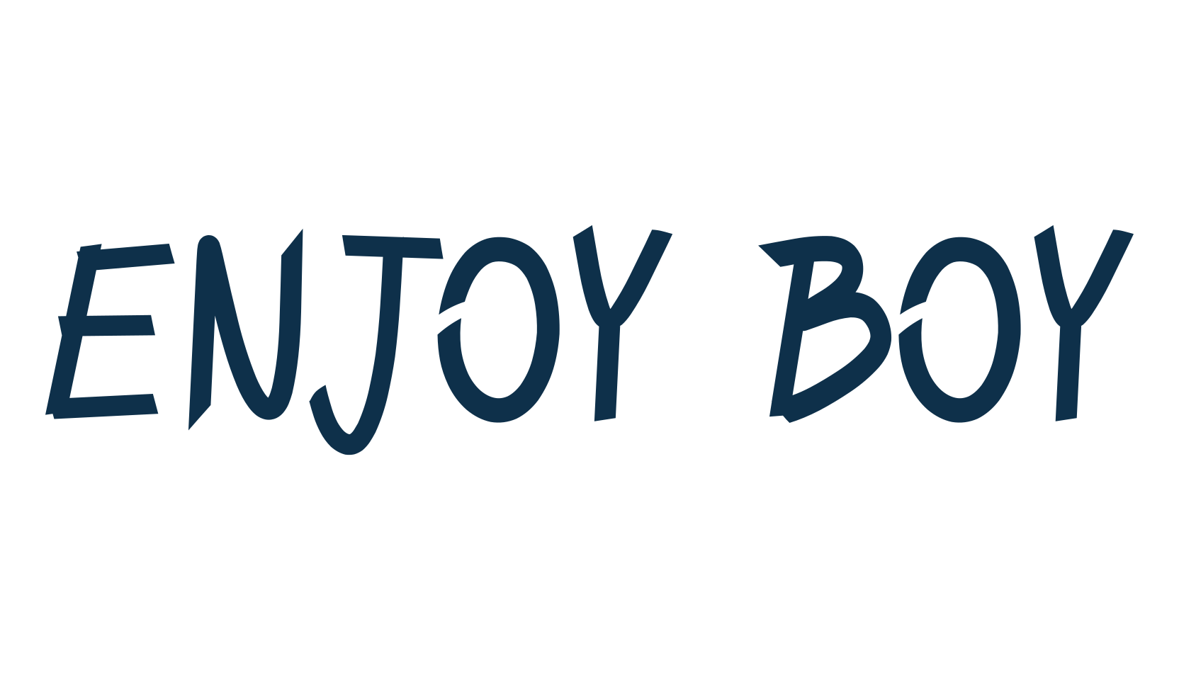 Enjoy Boy, cartoon font preview