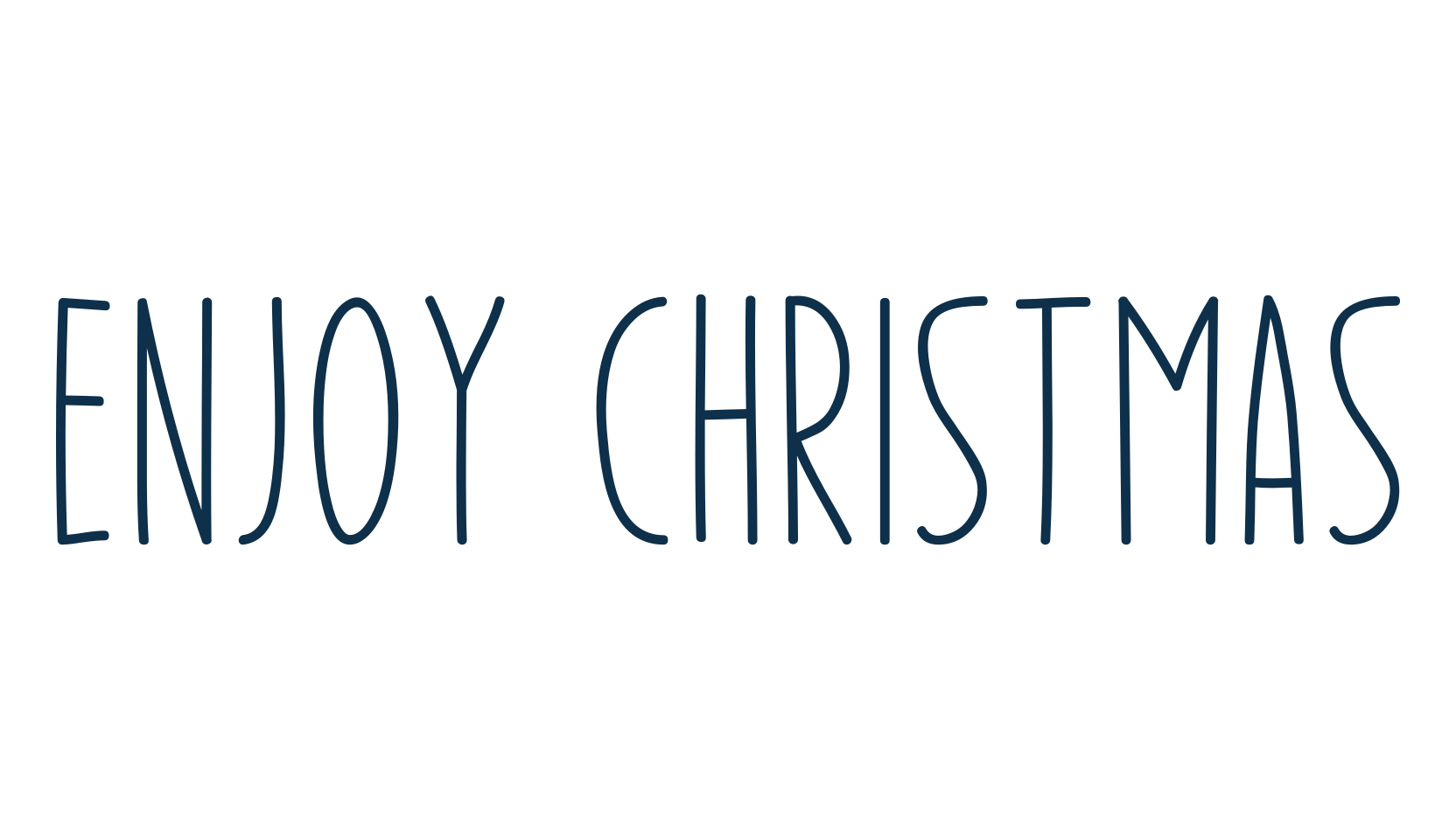 Enjoy Christmas, handwriting font preview