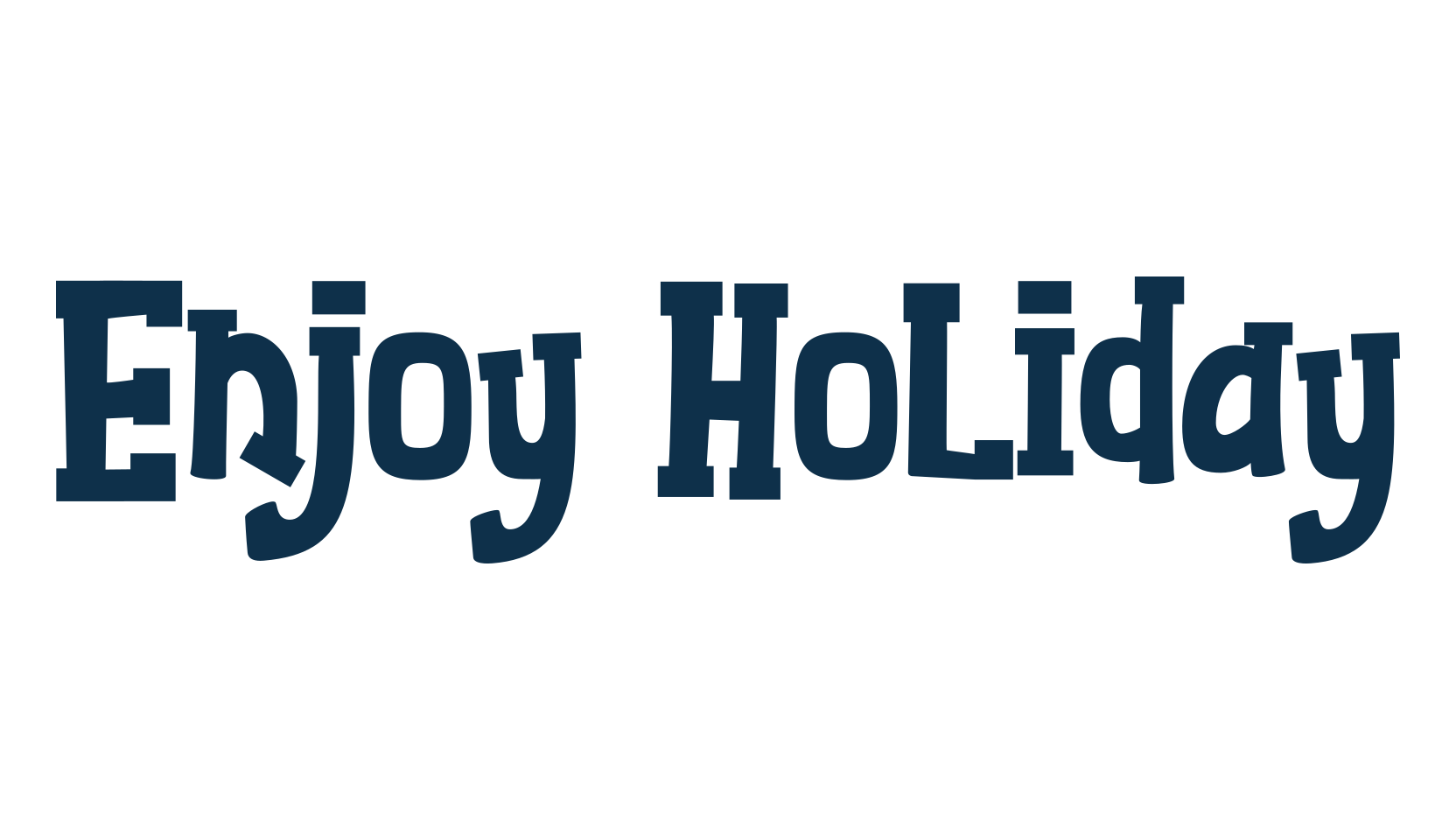 Enjoy Holiday, fancy cartoon decorative font preview