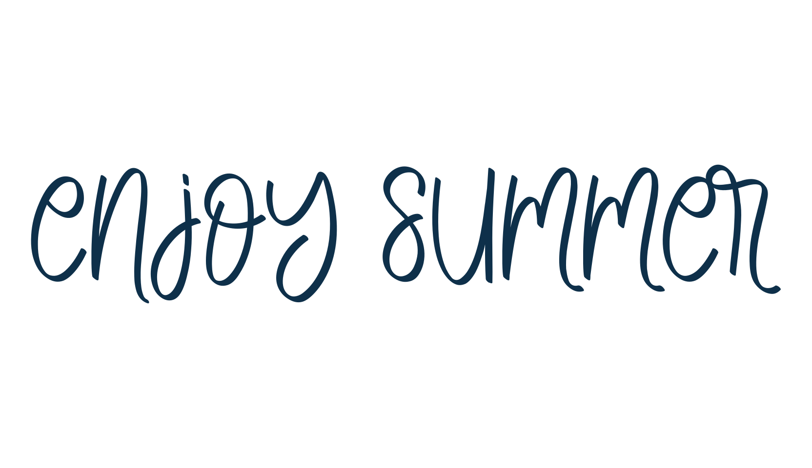 Enjoy Summer, script handwritten fancy decorative calligraphy font preview