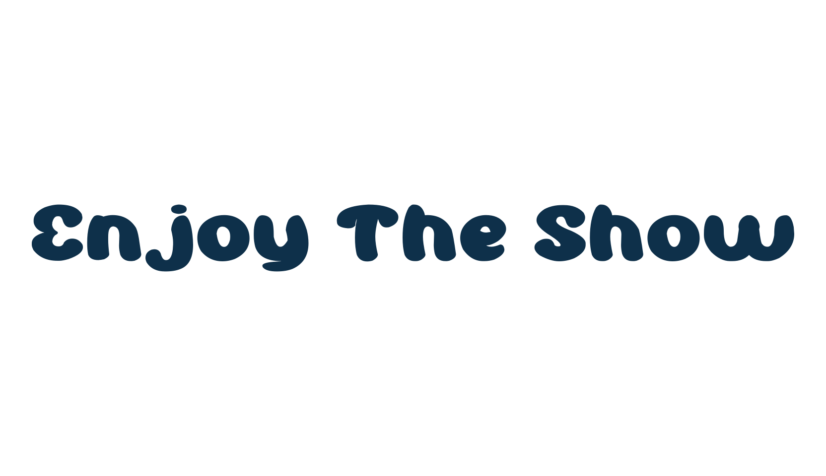 Enjoy The Show, fancy groovy decorative font preview