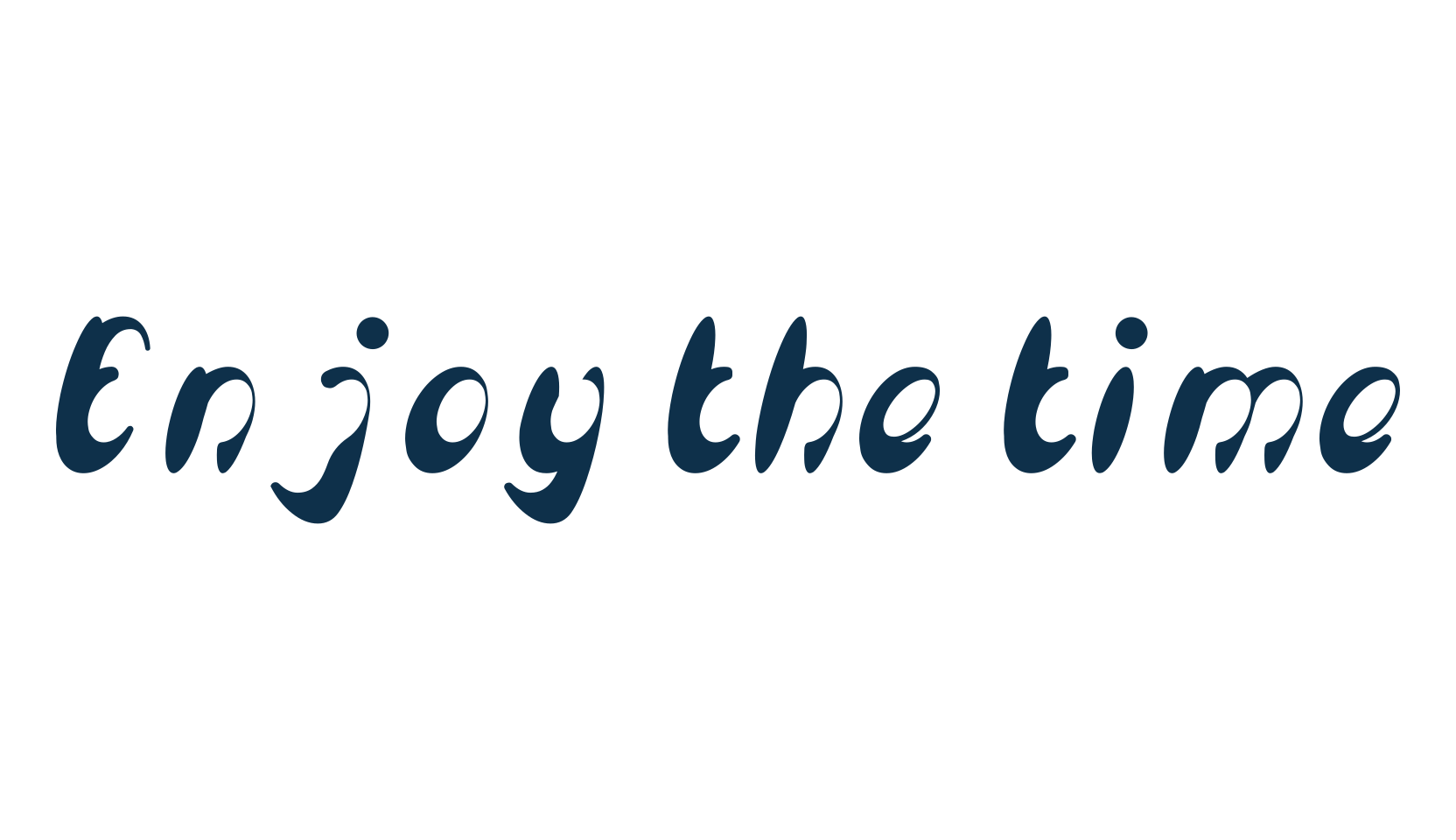 Enjoy the time, fancy various decorative font preview
