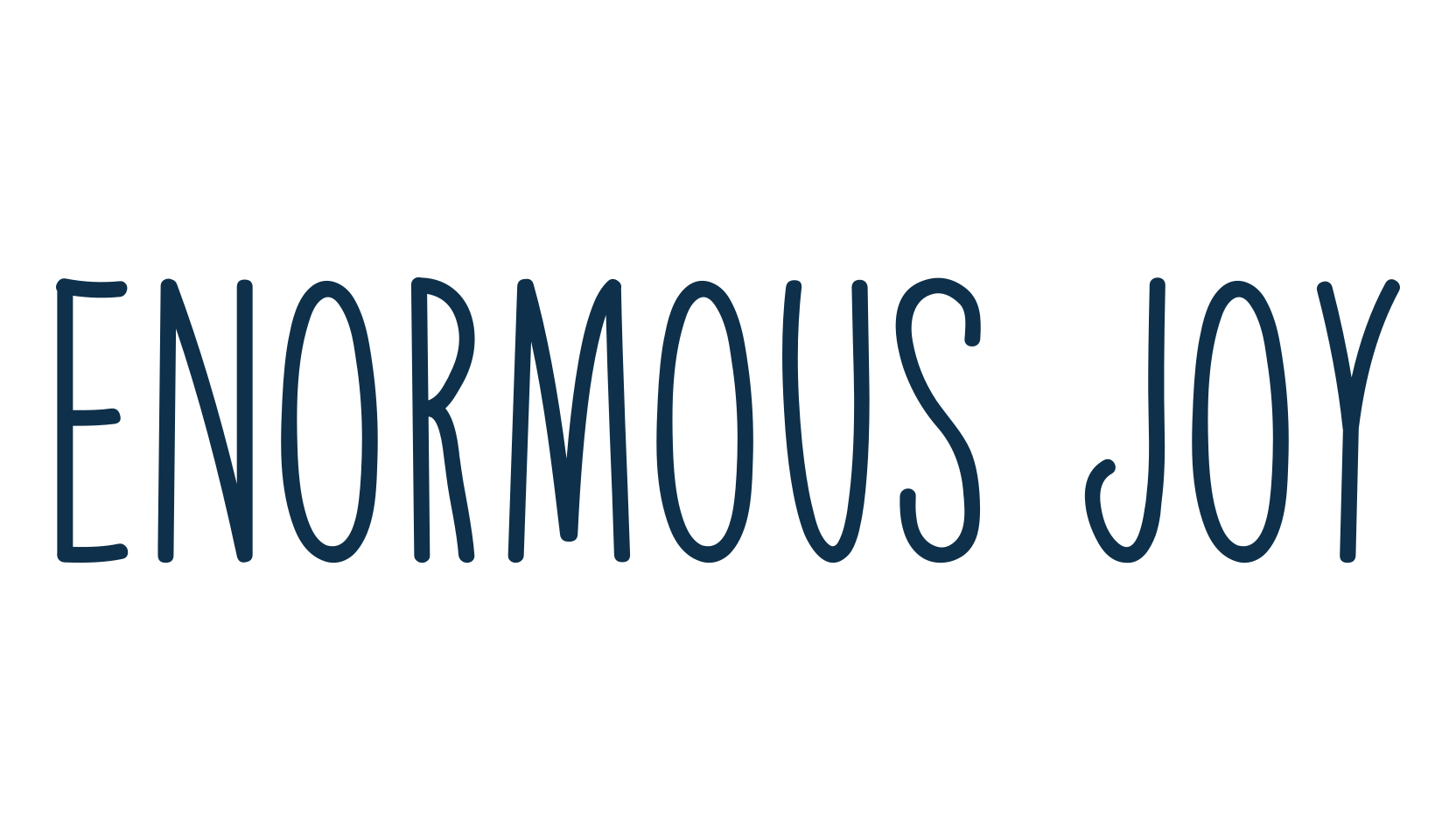 Enormous Joy, handwriting font preview