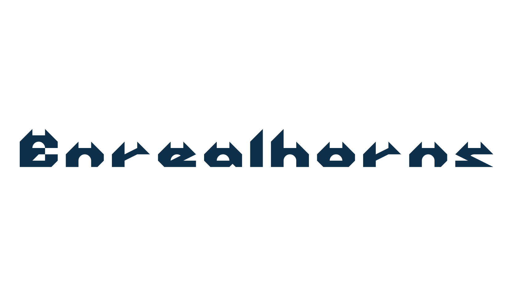 Enrealhorns, gothic modern font preview