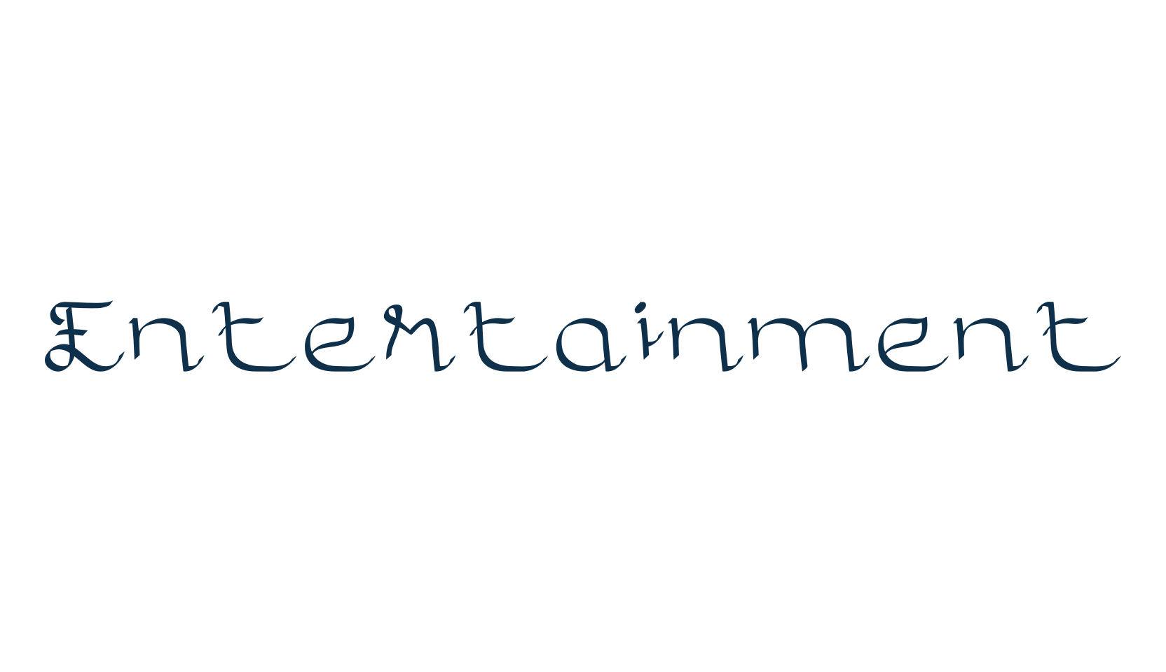 Entertainment, fancy decorative font preview